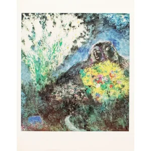 1972 After Marc Chagall "La Baou De Saint-Jeannet", Full-Color Parisian Print