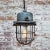 Vintage Industrial Grey Metal & Clear Glass Pendant Light For Sale - Image 5 of 7