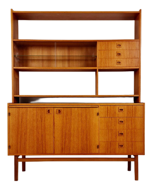 Vintage Danish Freestanding Bookcase in Teak by Bengt Ruda, 1960s