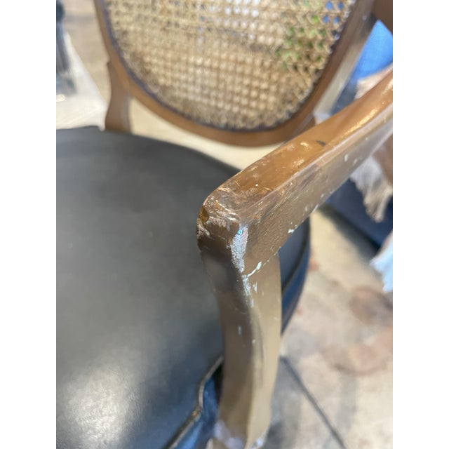 Vintage French Caned-Back Dining Chairs, Maison Jansen Style-1960s For Sale - Image 9 of 12
