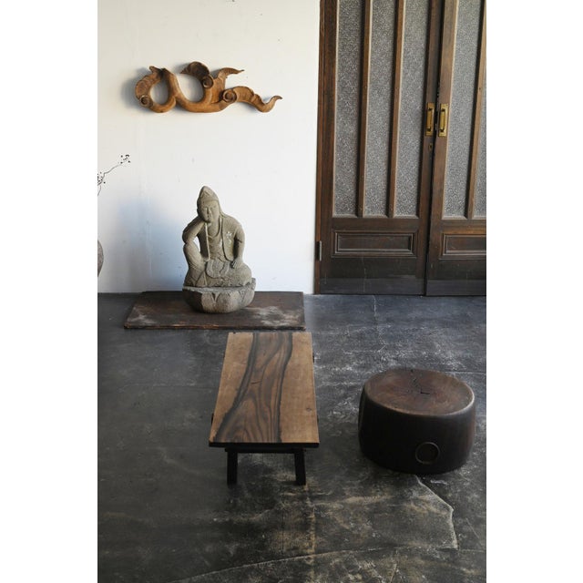 Japanese Antique Stone Buddha "Nyoirin Kannon" Edo Period / 1750-1850 For Sale - Image 18 of 18