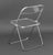 Giancarlo Piretti "Plia" Chrome and Acrylic Folding Chairs, Set of 8 For Sale - Image 10 of 12