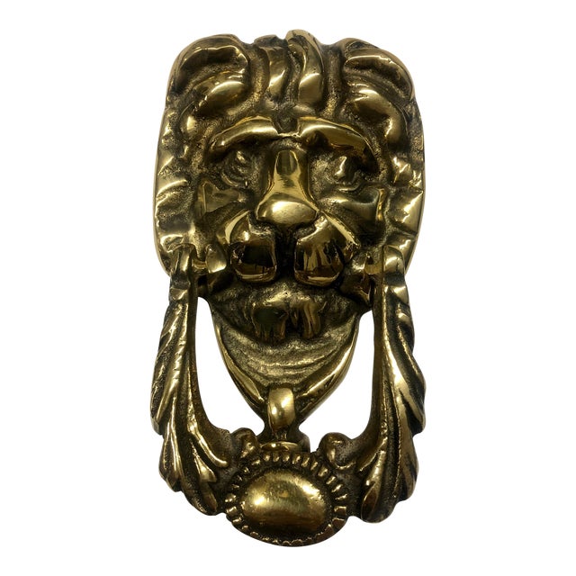 Vintage Brass Lion Door Knocker Chairish