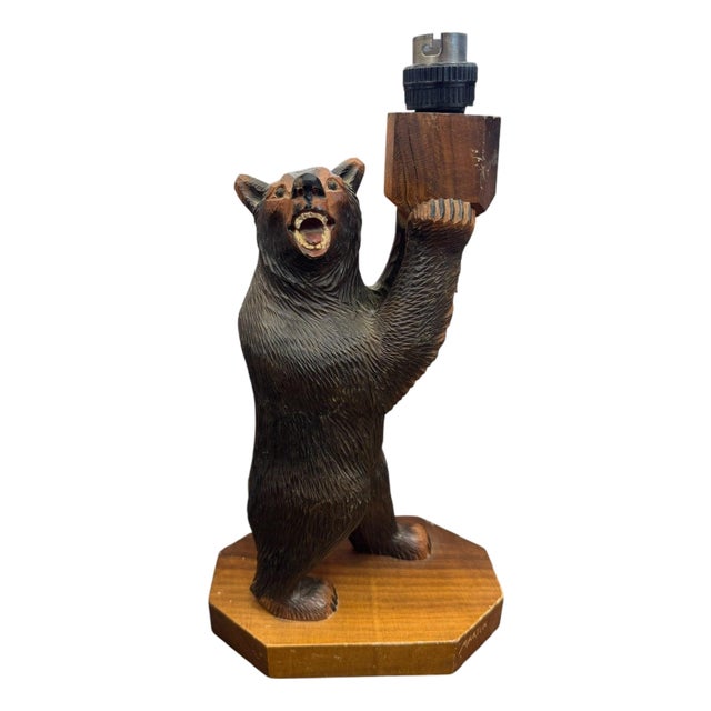 Black Forest Bear Lamp For Sale