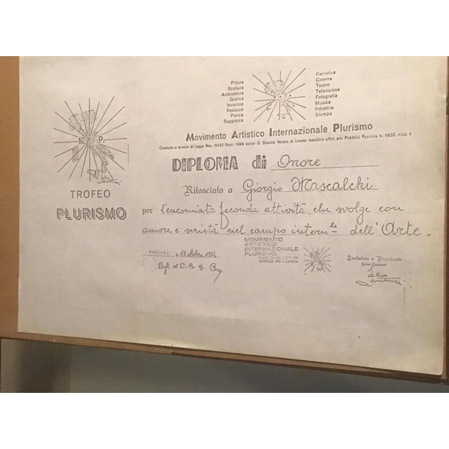 Modern Italian Ink Drawing by Giorgio Mascalchi, 1973 For Sale - Image 3 of 4