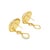 19th Century Victorian 14k Yellow Gold Essex Crystal Reverse Painted Dog Earrings, A Pair For Sale - Image 9 of 11