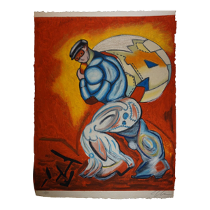 1980s Sandro Chia Untitled #1 Carborundum Etching on Hand Made Paper