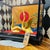 1990s Large Japanese Kanazawa Gold Leaf Twin Crane Sculpture in Glass Case Vintage For Sale - Image 5 of 13
