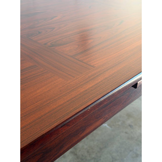 Wood Skovby Mobelfabrik Rosewood Extendable Dining Table Denmark Mid-Century Modern 1970s For Sale - Image 7 of 15