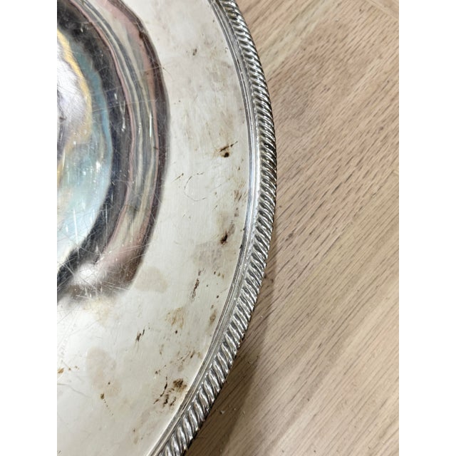Late 20th Century Large International Silver Vintage Silver-Plate Tray For Sale - Image 5 of 7
