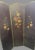 Brown Antique Hand Painted Floral Decorated Folding Leather Dressing Screen For Sale - Image 8 of 9