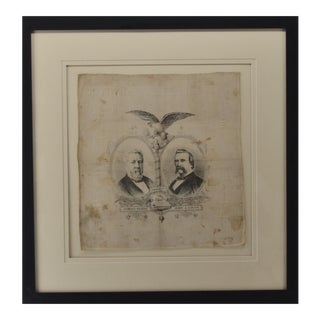 Antique Presidential Campaign Textile Circa 1889 For Sale