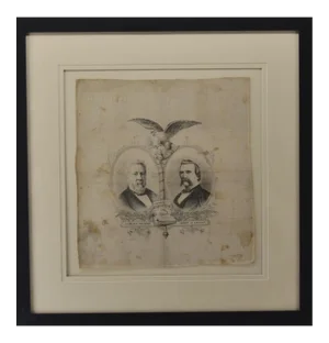 Antique Presidential Campaign Textile Circa 1889