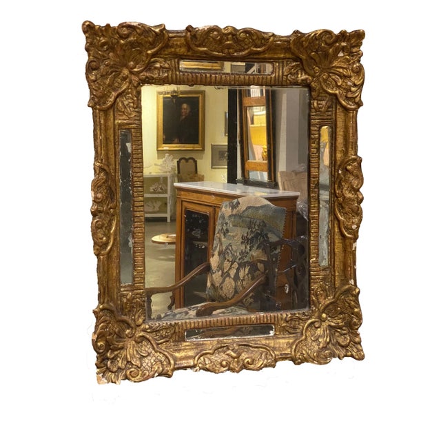 Antique French Gilt Mirror With Inset Frame Mirrors For Sale In Dallas - Image 6 of 7