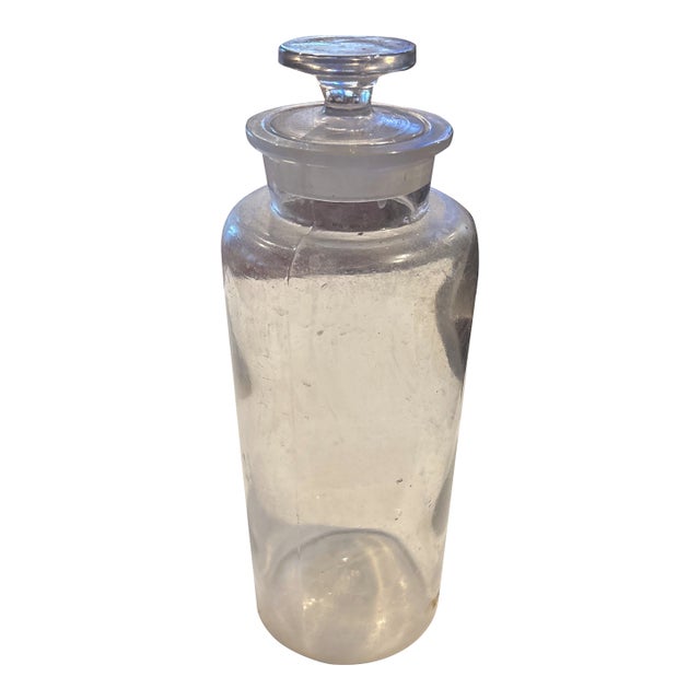 Apothecary Jar With Lid Circa 1901-1924 For Sale