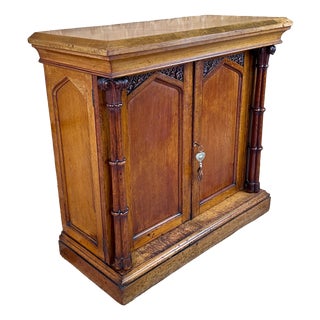 William IV Gothic Revival Side Cabinet in Oak, 1830 For Sale