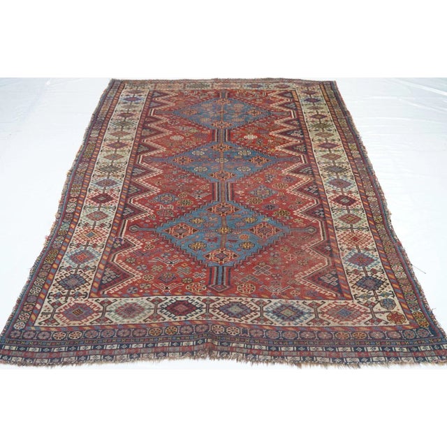 Antique Qashqai Rug 4'5'' x 7'7'' For Sale - Image 12 of 12