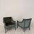 Mid-Century Modern Mid-Century Modern French Lounge Chairs in Green Velvet and Lacquered Wood, 1950, Set of 2 For Sale - Image 3 of 17