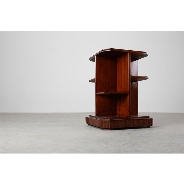 French Art Deco Side Table in Wood, 1920 For Sale - Image 4 of 11