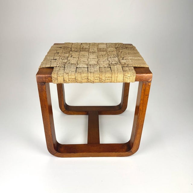 Mid-Century Bentwood and Woven Rope Stool, 1970s For Sale - Image 10 of 10