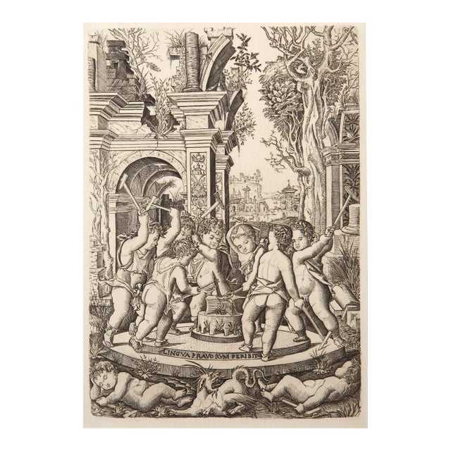 Le Sort de la Langue Mechante, Nicoletto da Modena Print For Sale