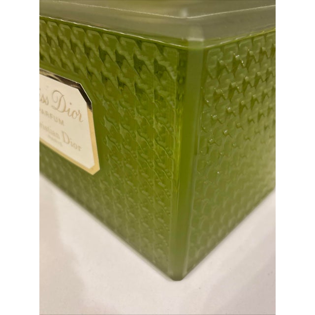 Miss Dior 20th Century Giant Houndstooth Glass 12”x10”W Department Store Factice Bottle For Sale - Image 12 of 12