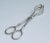 Vintage; Italian "Faux-Bamboo," style silver-plate, scissor serving tongs, with vented openings of grasp ends. In the...
