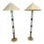 Chunky Midcentury Modern Lucite and Brass Floor Lamps- A Pair For Sale