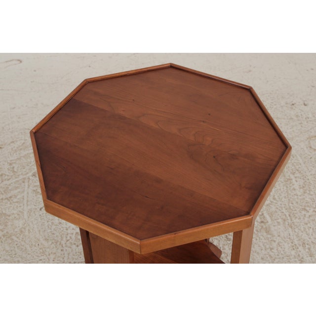 Stickley Stickley Arts and Crafts Cherry Octagonal Mission Lamp Table For Sale - Image 4 of 15