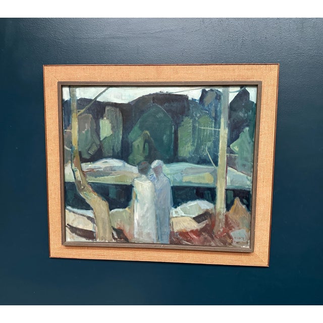 Nis Stougaard, Gudhjem, Bornholm, 1965, Oil on Canvas, Framed For Sale - Image 10 of 18