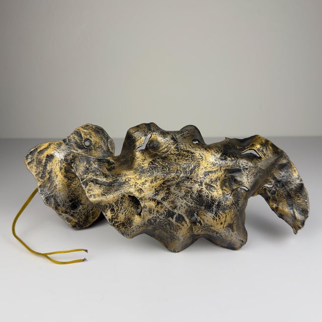 Vintage Italian Brutalist Metal Wall Lamp by Salvino Marsura, 1970s For Sale - Image 12 of 18