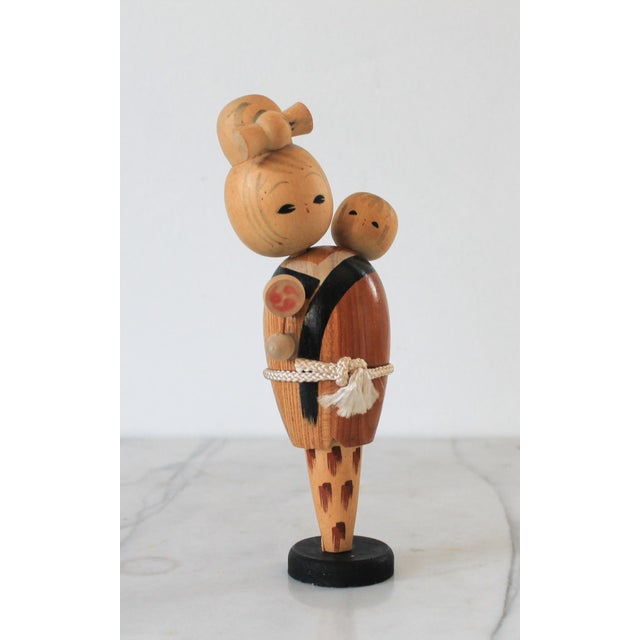 Vintage Mother & Child Kokeshi Doll For Sale - Image 4 of 9