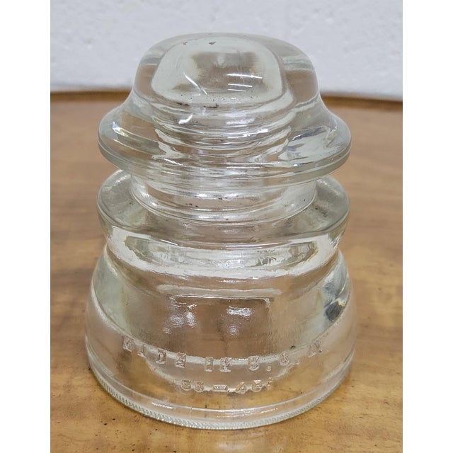 Early 20th Century Vintage Hemingray 45 Clear Glass Insulator For Sale - Image 5 of 12