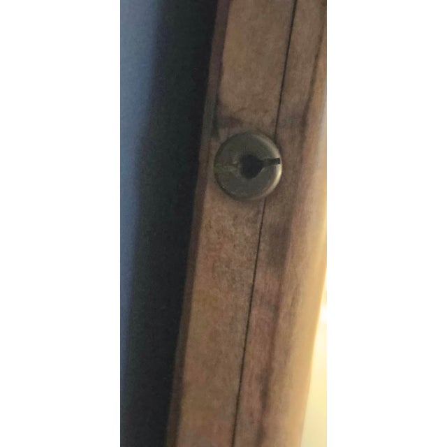 Vintage Large Oval Wood Frame Beveled Vertical Mirror Ornate 48" For Sale - Image 10 of 12