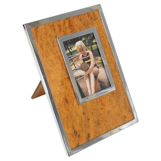 Picture Frame in Chrome and Glass by Felice Antonio Botta, 1970s For Sale