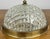 Vintage French Brass Ceiling Lamp in Glass For Sale - Image 5 of 16