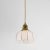 Mid-Century Modern Vintage Milk Glass Pendant W/ Fluted Shade + Gold Detail For Sale - Image 3 of 8