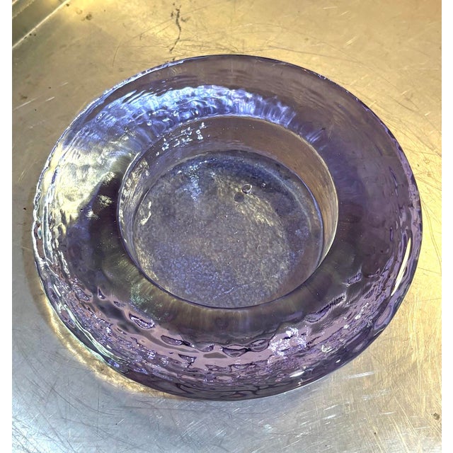 Murano Murano Style 1960s Purple Art Glass Heavy Ash Tray / Change Tray For Sale - Image 4 of 4
