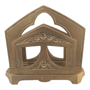 Mid 20th Century Art Nouveau Bronze Geschutzt Desk Art Letter Holder