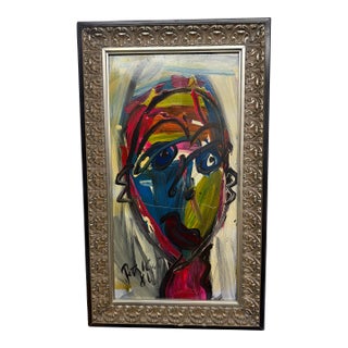Original Peter Robert Keil Abstract Portrait, 1984 For Sale
