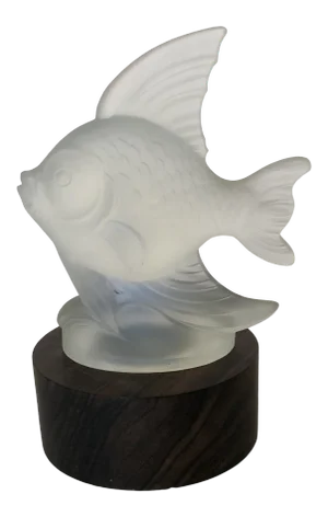 Vintage Sabino-Style French Opalescent Art Glass Fish Sculpture or Paperweight Figurine
