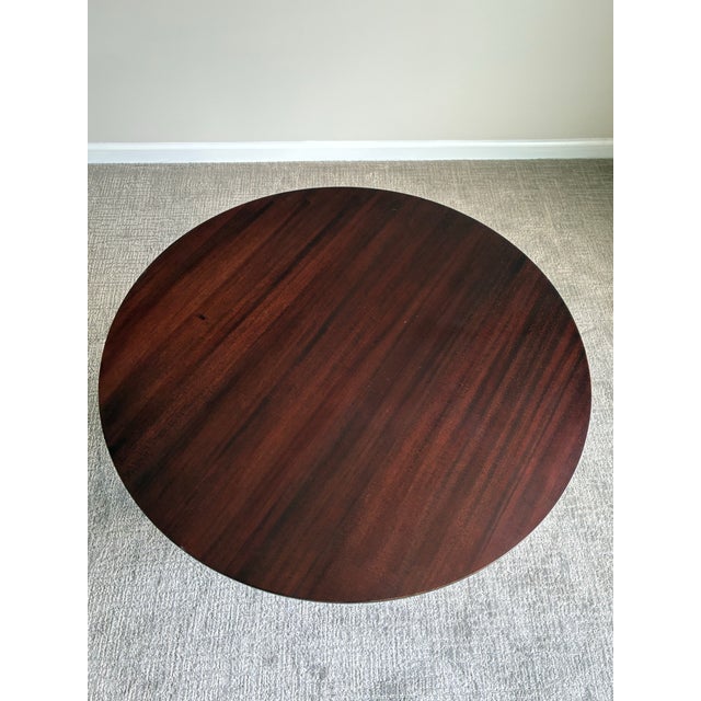 Brown Vintage Baker Furniture Mahogany Pedestal Side Table Barbara Barry Collection For Sale - Image 8 of 9