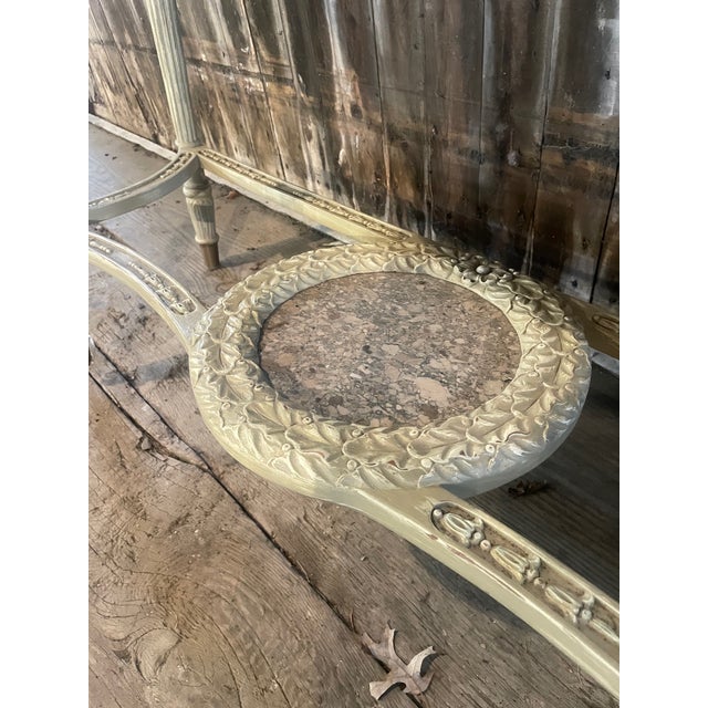 Painted Console Table With Stone Top For Sale In Buffalo - Image 6 of 14