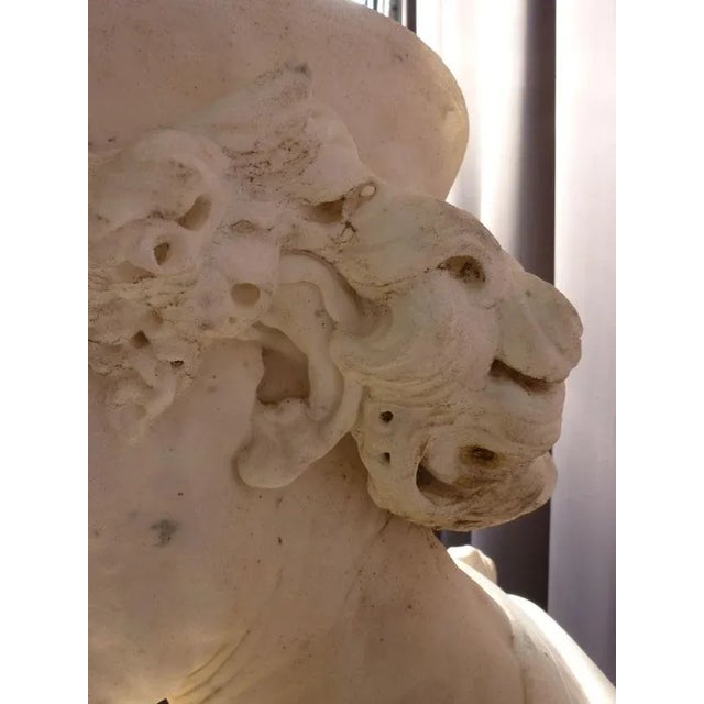 Antique Marble Sculpture by Benvenuti For Sale - Image 6 of 13
