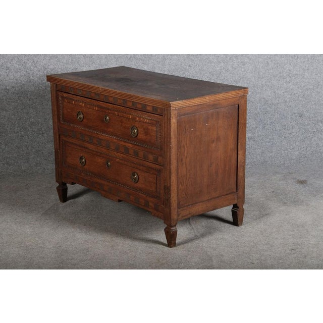 Baroque Chest of Drawers in Oak, 1780s For Sale - Image 5 of 18