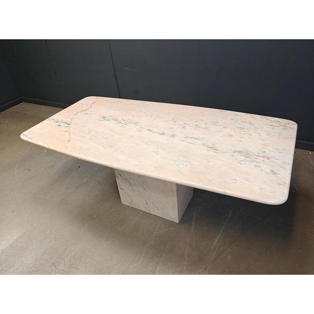 Beige Vintage Italian Marble Dining Table, 1970s For Sale - Image 8 of 14