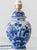 Blue and White Hand-Painted Floral Ginger Jar Table Lamps with Pink Silk Lampshades from Royal Delft, 1971, Set of 2 For Sale - Image 6 of 18