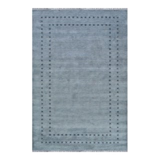 10x14 Jasmine Alluring Gray Solid Open Modern Handmade Wool Carpet Rug For Sale