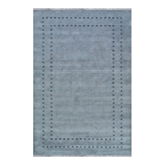 10x14 Jasmine Alluring Gray Solid Open Modern Handmade Wool Carpet Rug For Sale