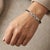 1990s 18k White Gold Diamond and Sapphire Art Deco Style Bracelet For Sale - Image 10 of 10
